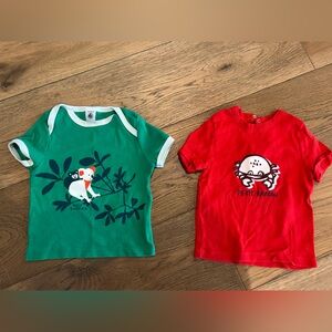 Petit Bateau baby boy/girl t-shirts size 24mo (measures small,  12-18mo)